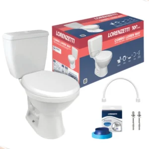Kit Vaso com Caixa Acoplada Branco Lorenzetti
